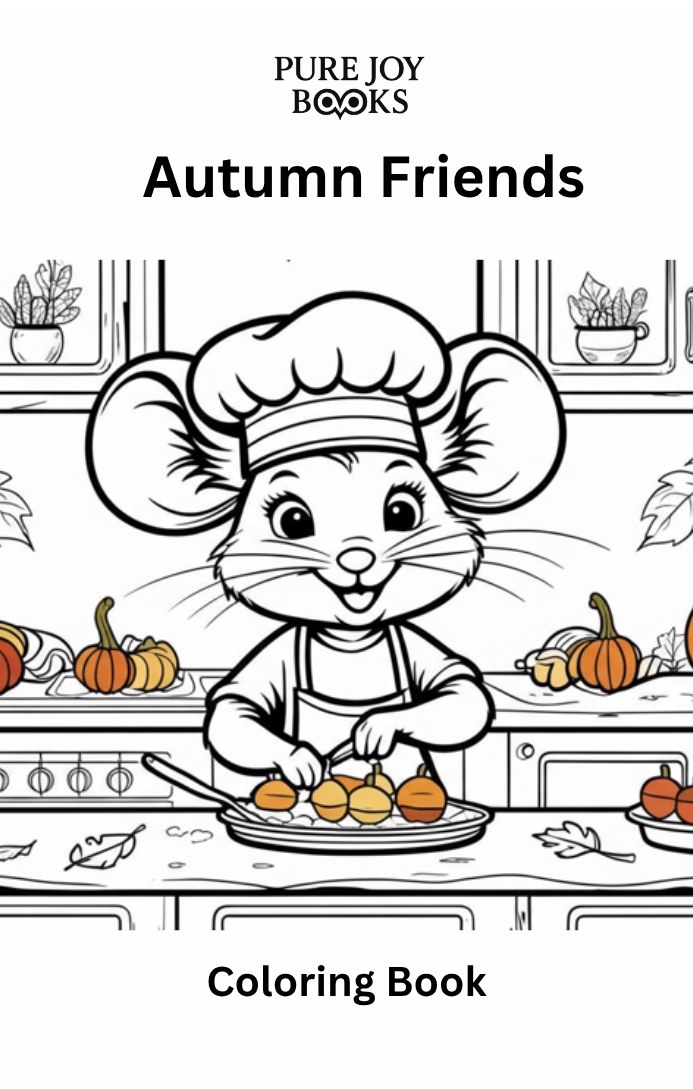 Autumn Friends coloring book cover