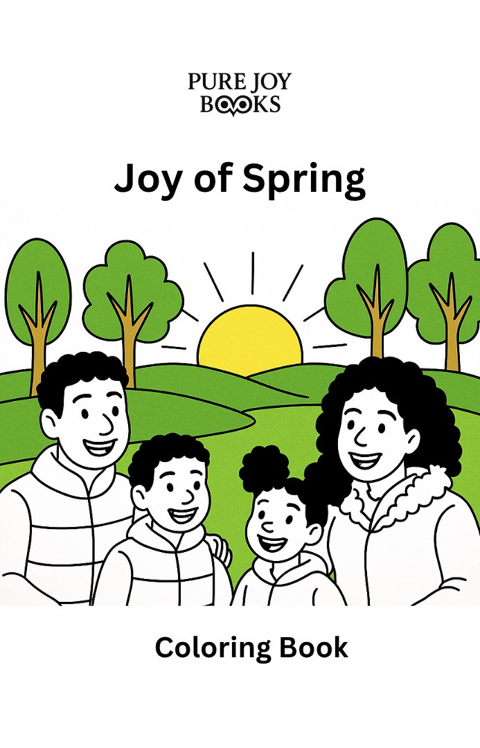 Joy of Spring coloring book cover
